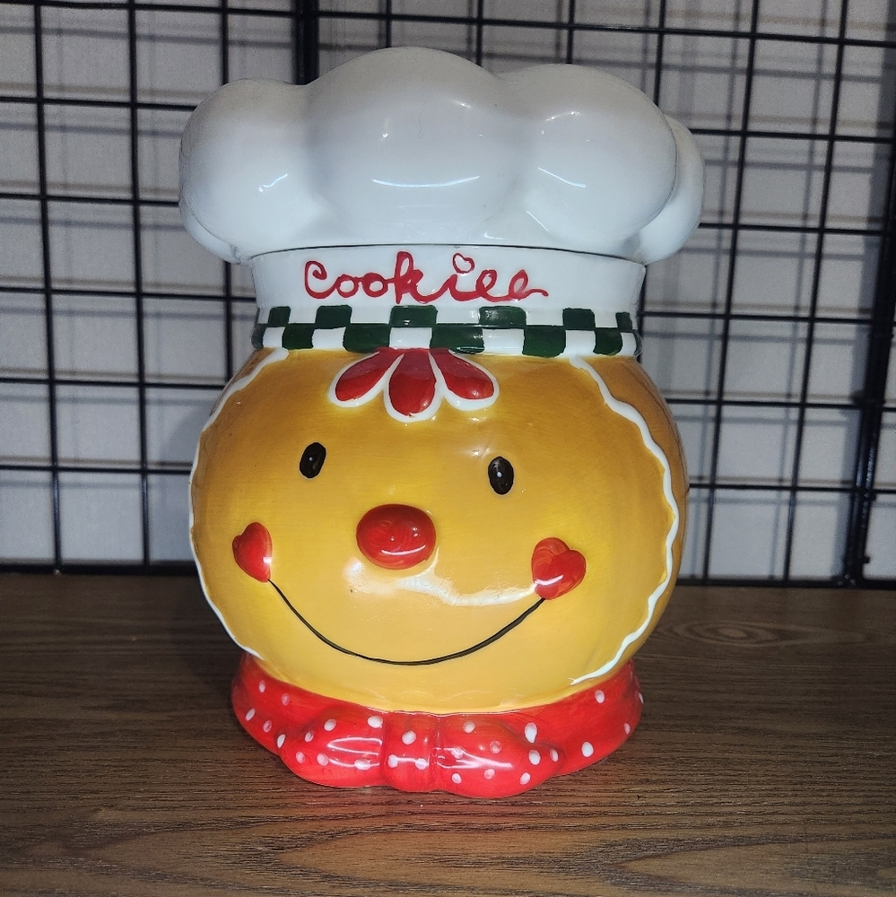 Charming Cookie Jar with Chef Design Vintage 1990s
